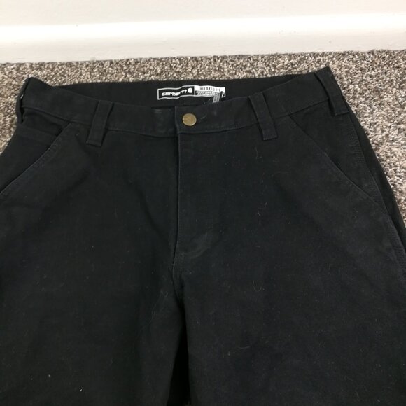 2025 Carhartt Pants 103279 BLK 32x31 Rugged Flex Canvas Workwear Black Carpenter - Picture 2 of 12